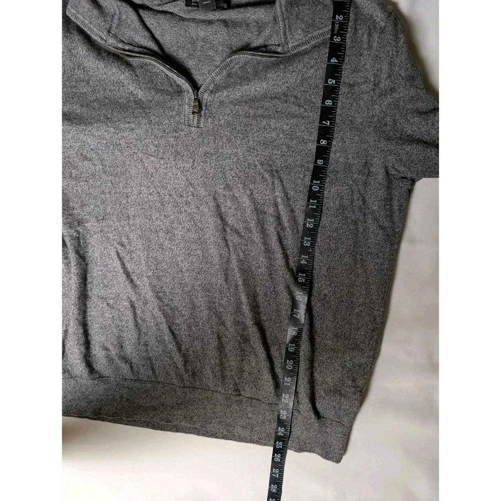 Banana Republic Sweater Mens XL Gray 1/4 Zip Pima Cotton Cashmere Pullover